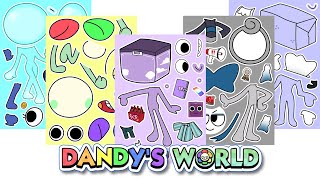 Sticker ASMR Dandys Word Sticker Book Boxten Tisha Poppy Dandy Glistenpaperdiy dandyworlds [upl. by Ostraw471]