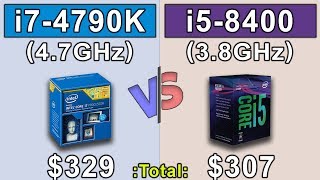 i5 8400 39GHz vs i7 4790K 47GHz OC  Which is a better for money [upl. by Eiggem]