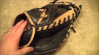 Wilson A2K Catchers Mitt  Glove Relace  Before and After Glove Repair [upl. by Eekaz]