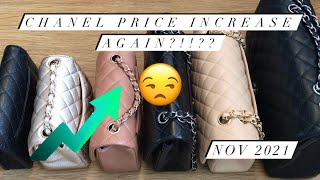 CHANEL PRICE INCREASE NOVEMBER 2021 USD 😱 [upl. by Clova]