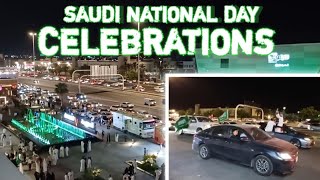 Celebrating Saudi Arabia 🇸🇦 National Day in Madinah  Saudi National Day 94 [upl. by Burtis]