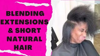 She wanted extensions that blend with natural hair Tape In extensions on short hair [upl. by Airat]