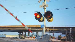 RosecransMarquardt Railroad Crossing  Santa Fe Springs CA [upl. by Relyk160]