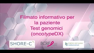 Understanding your Oncotype DX test result A short patient information film Italian [upl. by Llyrpa662]