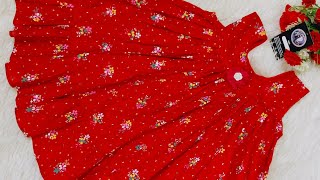 ৪৫ বছরের বাচ্চাদের ফ্রক কাটিং ও সেলাই। 45 year baby frock cutting and stitching। very easy [upl. by Linders]