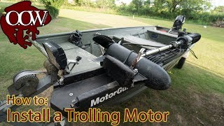 How To Install Trolling Motor Jon Boat No Custom Mounting Plates OOW Outdoors [upl. by Noma]