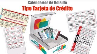 Calendarios de bolsillo Tipo tarjeta de Crédito [upl. by Nims]