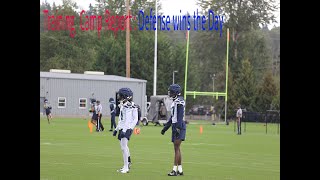 Seahawks defense wins the day practice report [upl. by Airalednac]