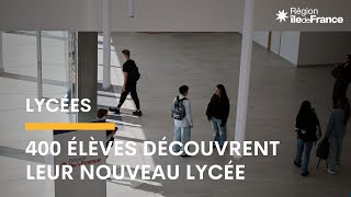 Rentrée des classes  les élèves découvrent le nouveau lycée de Vincennes [upl. by Ainatnas]