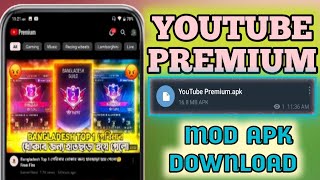 YOUTUBE PREMIUM MOD APK DOWNLOAD 😱 [upl. by Griseldis503]