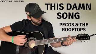 SUPER QUICK amp SIMPLE This Damn Song Pecos amp the Rooftops Guitar Lesson  Tutorial [upl. by Sato]