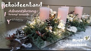 DIYWeihnachtsdeko Adventskranz Rosétönen  Stacheldrahtpflanze I Christmas wreath DekoideenLand [upl. by Vharat]