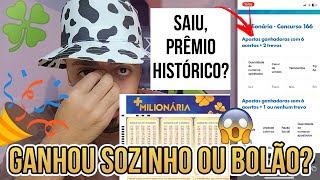 🍀 COMENTANDO O RATEIO DA LOTERIA  MILIONÁRIA QUE É UM DOS MAIORES PRÊMIOS ATÉ HOJE [upl. by Aurelius]