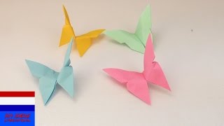 origamivlinder vouwen  knutselen voor de lente  kleurige lentedecoratie [upl. by Oeram796]