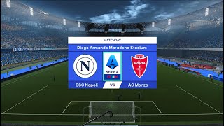 Napoli vs Monza  Serie A  PES 2021  PC Gameplay  4K [upl. by Linus430]