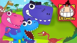 Tyrannosaurus family song  Dinosaur songs  TRex Songs  Nursery Rhymes  Song for Kids  REDMON [upl. by Artened248]