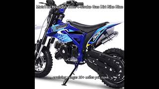 MotoTec Hooligan 60cc 4Stroke Gas Dirt Bike Blue [upl. by Enomaj]