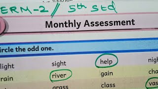 Monthly assessment 5th English TERM2 EE work book answer key [upl. by Esther]