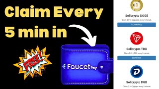 Instant withdrawal in Faucet pay 🤑 Claim Crypto every 5 min 🔥 Free cloud mining website [upl. by Suiram]