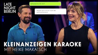 Kleinanzeigen Karaoke mit Heike Makatsch  Late Night Berlin [upl. by Ynohtnakram594]