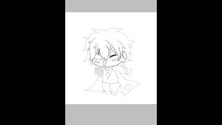 Dazai Ahh Drawing Chibi ibispaintx bsd dazai trending [upl. by Einafit]