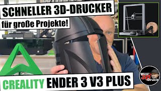 Creality Ender3 V3 Plus im Test Der schnelle 3DDrucker für große Projekte [upl. by Everson]