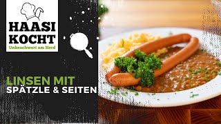 Linsen mit selbstgemachten Spätzle und Saiten  Unbeschwert am Herd [upl. by Ecidnak580]