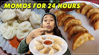 I ONLY ATE MOMOS FOR 24 HOURS  Food Challenge [upl. by Elvin]