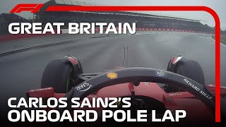 Carlos Sainzs Onboard Pole Lap  2022 British Grand Prix  Pirelli [upl. by Soirtemed]