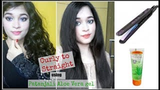 Hair Straightening using Aloe Vera Gel  Curly to Straight Hair  SunnyAndTwinkle [upl. by Drawdesemaj865]