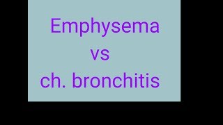 Emphysema vs ch bronchitis [upl. by Trygve]