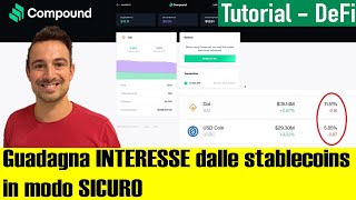 COMPOUND Finance Tutorial Rendita passiva su DAI e USDC fino a 10 annuo [upl. by Nylteak194]