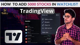 How To Add 5000 Stocks in 1 Click in TradingView Watchlist  Add All Nifty50 Stocks in TradingView [upl. by Marybella]