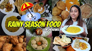 I only Ate Rainy Season Food for 24 Hours  Must Eat Monsoon Food😋 [upl. by Akere563]