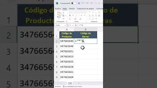 ¿Cómo crear códigos de barras en Microsoft Excel office tutorial microsoftexcel aprende [upl. by Schaab757]