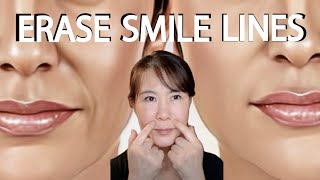 TECHNICS TO ERASE SMILE LINES NATURALLY AT HOME CANCEL YOUR BEAUTY APPTS AND DO THIS FOR FREE [upl. by Eriha]