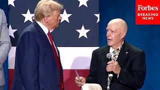 VIRAL MOMENT Trump Meets In Person Vietnam Veteran Marine Who Gave Him His Purple Heart PostButler [upl. by Sirahc]