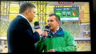 Michalczewski przeklina na wizji Lechia Jagielonia 14042013 [upl. by Ylrebmik110]