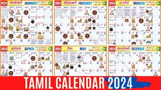 Tamil Calendar 2024  January to December  Holidays Festivals Auspicious Days amp Muhurtham Dates [upl. by Carrington35]