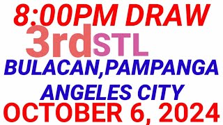 STL  BULACANPAMPANGAANGELES CITY October 6 2024 3RD DRAW RESULT [upl. by Hoeve]