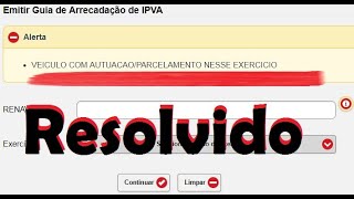 Como emitir a guia para pagamento IPVA autuado parcelado em MG [upl. by Isleen]