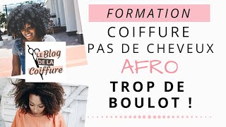 FORMATION COIFFURE  PAS DE CHEVEUX AFRO trop de boulot [upl. by Nester]