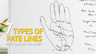 Palmistry  7 Types of FATE LINE and their Meaning [upl. by Oiramel]