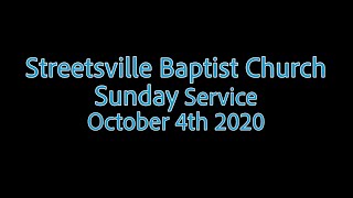 Streetsville Baptist Church Sunday Service October 4th 2020 [upl. by Benedix]