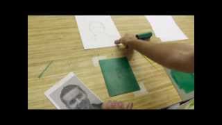 Mr Wilson Teaches MonoPrint Self Portraits [upl. by Marl]