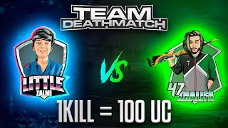 1 kill  100 Uc little Zalmi Vs 47 Khalifa  M24  Friendly TDM [upl. by Innek847]