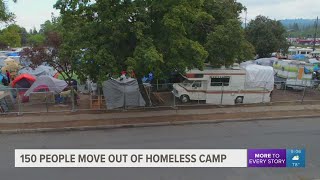 Spokane Homeless Coalition holds meeting at I90 homeless encampment [upl. by Nachison925]