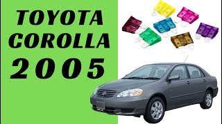 2005 Toyota Corolla Fuse Box Diagram  2 Locations  Relays [upl. by Eelarac]