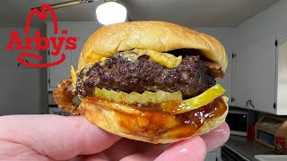 Arby’s new BBQ Bacon Burger Review [upl. by Kermie]