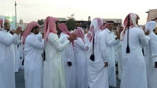 Qatar Souq Waqif spring festival 2017  Ardah dance by Qatari men [upl. by Hammock]